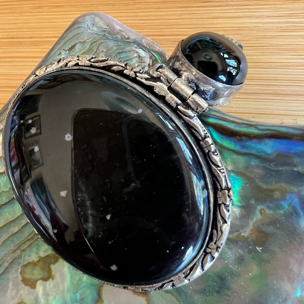 Snowflake Obsidian, And Onyx Pendant - image 3